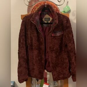 Pendleton Women's Fuzzy Zip Jacket, a warm sherpa-style fleece coat